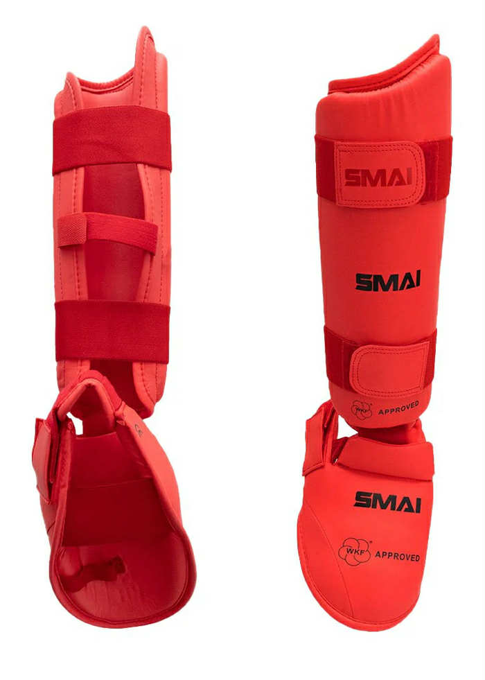 WKF KARATE HANSKER - UTEN TOMMEL BESKYTTELSE og WKF LEGG OG VRISTBESKYTTER - KARATE