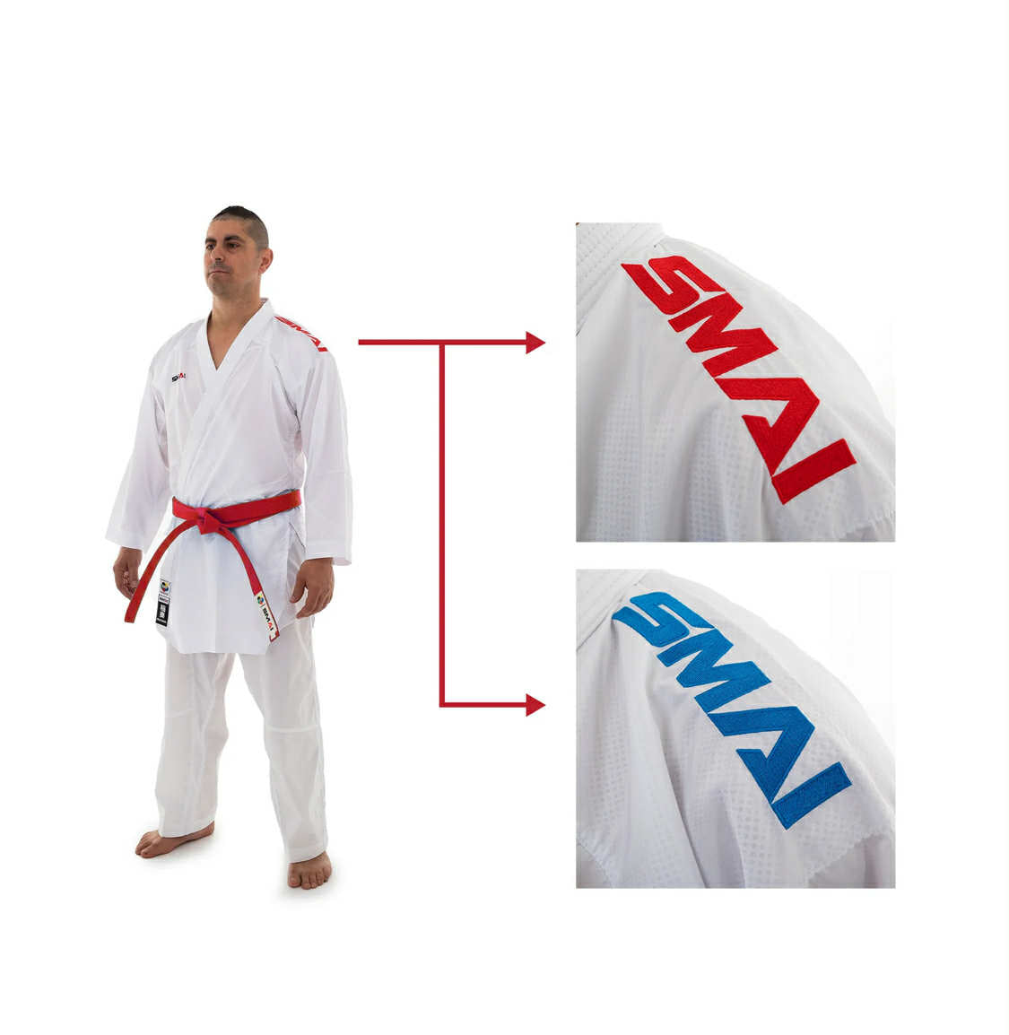 KAMINARI X 14oz PREMIUM KATA GI PAKKE - RØD OG BLÅ JAKKE